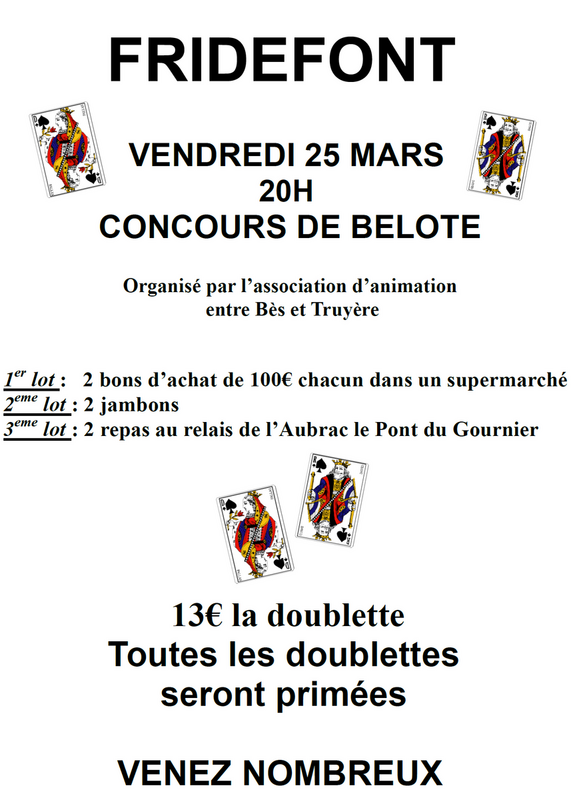 Concours de belote